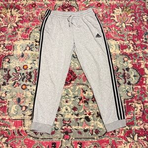 Adidas Men Grey Track Joggers Sweatpants XL